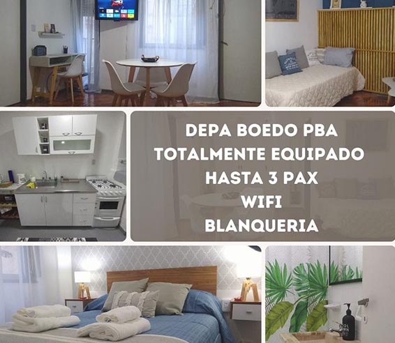  Departamento en Boedo totalmente equipado hasta 3 personas con wifi y blanquería, recomendado para pacientes del interior en tratamiento de EMT en Buenos Aires